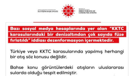 DMM’den “KKTC’de denizaltından füze fırlatıldı” tezine yalanlama
